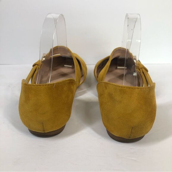 MODCLOTH Heartmoon Mustard Yellow Point Flats Mary Jane Size 11 - Picture 5 of 9